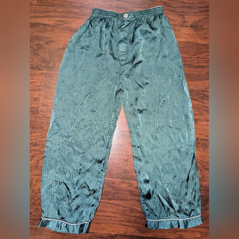 KIDS GREEN CHINESE PAJAMAS 24 INCH WAIST ULTRA SOFT